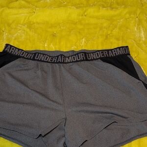 Under Armour Gray and Black Athletic Shorts